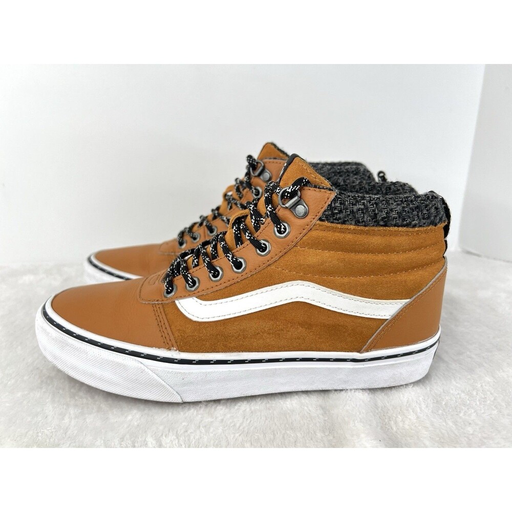 VANS Ward Hi MTE Sneakers Pumpkin Spice Leather Shoe Outdoors Mens Size 8
